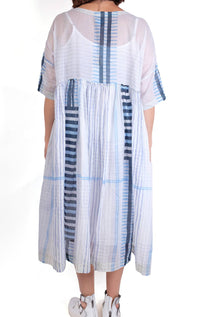 Eka Design Studio - Stripe Crewneck Midi Dress