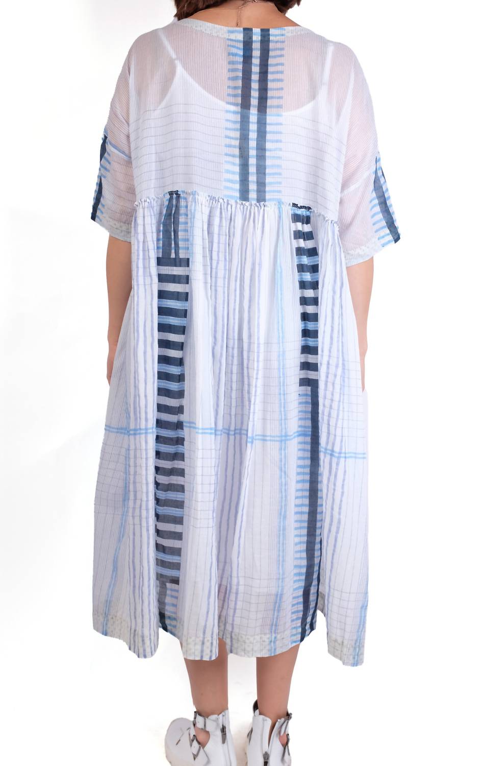Eka Design Studio - Stripe Crewneck Midi Dress