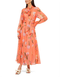Leo Lin - Liliane Tie Neck Midi Dress