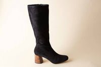 HUMA BLANCO Women's Tory Heels in coal suede - women's heels - detail view