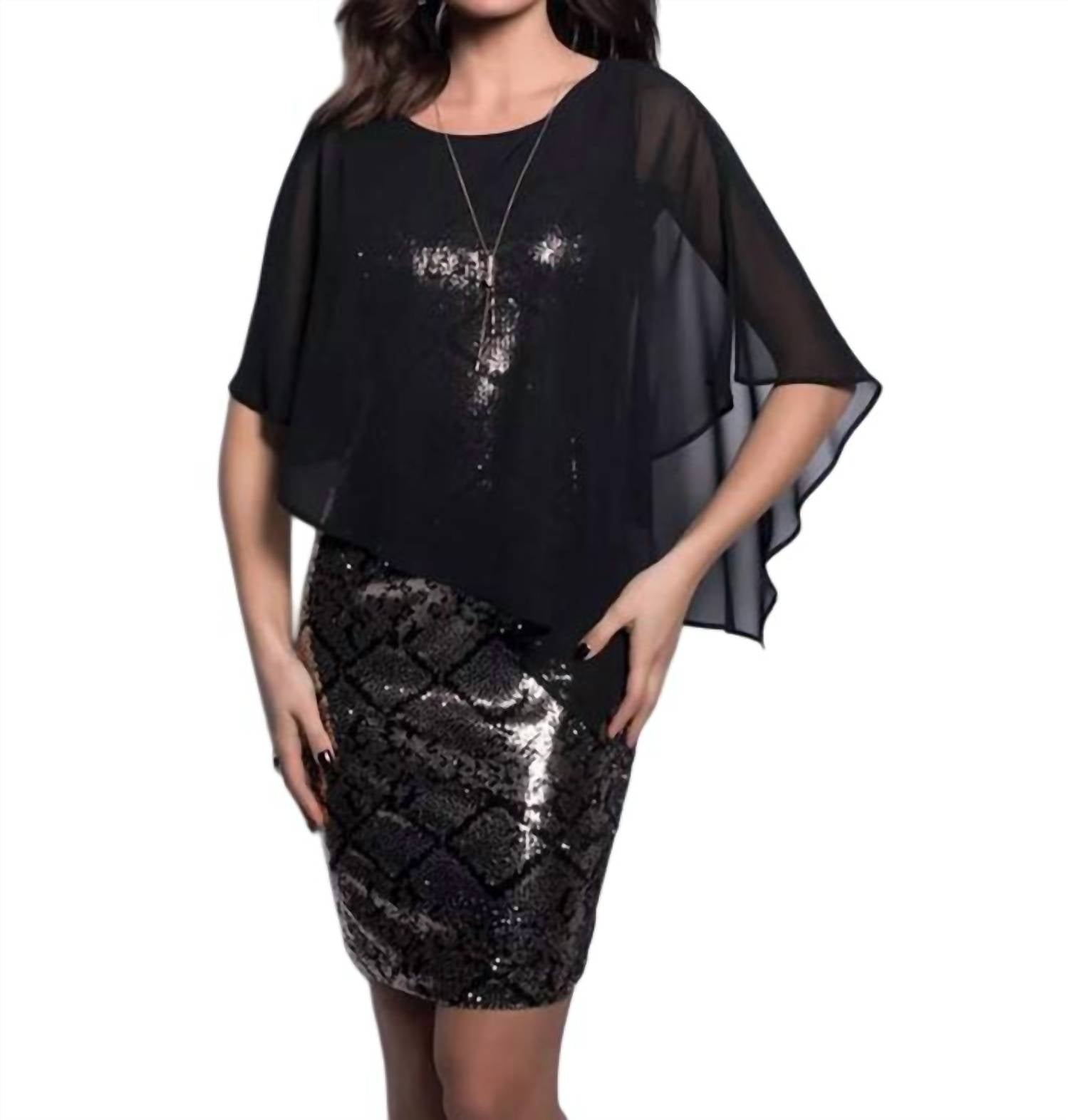 Frank Lyman - Cocktail Dress with chiffon sleeves
