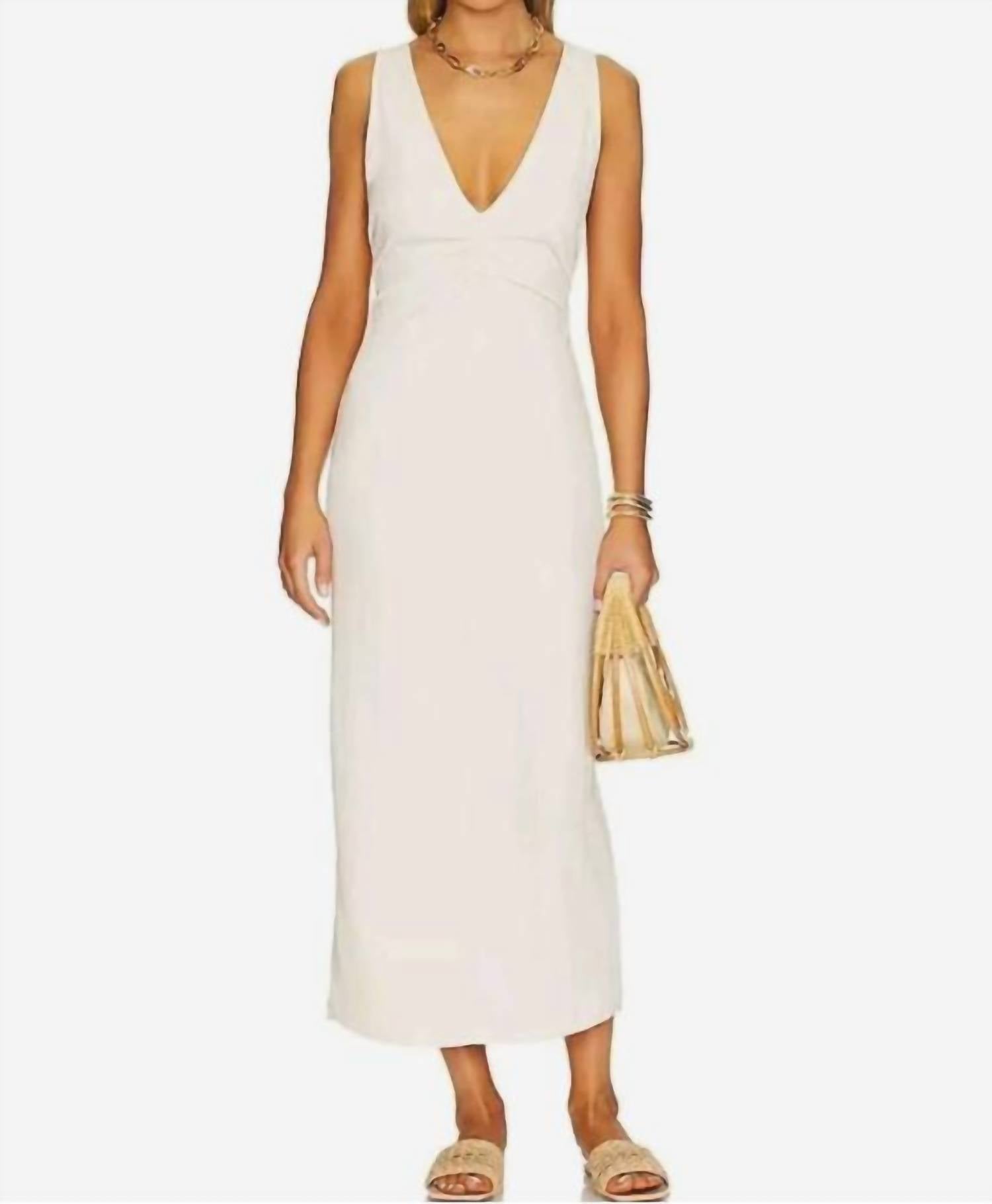Free People Lyla Midi Dress in summer khaki - women's dress
