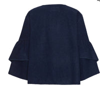 Karmamia Women's Spencer Jacket in blue - women's blouse - alternate view