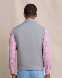 SOUTHERN TIDE Harbor Reversible Vest in steel - men's jacket - detail view