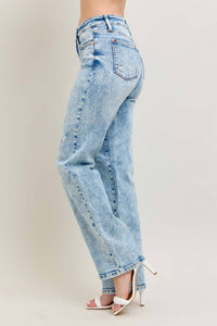 Judy Blue - High Waist Mineral Wash Destroy 90's Straight Jeans