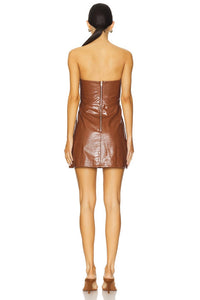 Nookie - Shiloh Strapless Faux Croc Leather Mini Dress