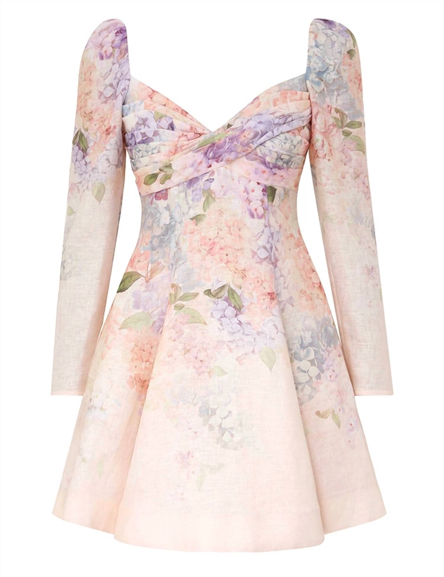 Zimmermann - DAWNING PUFF SLEEVE MINI DRESS
