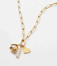 farrah b JEWELRY Women's I Love You Mom Necklace in gold - women's jewelry - detail view