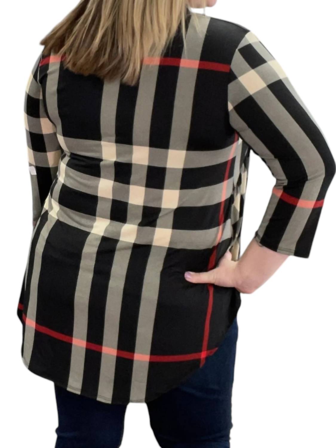 Heimish Usa - Plaid Babydoll Top