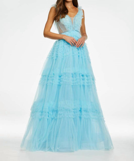 Ashleylauren - Tiered Ruffle Ball Gown