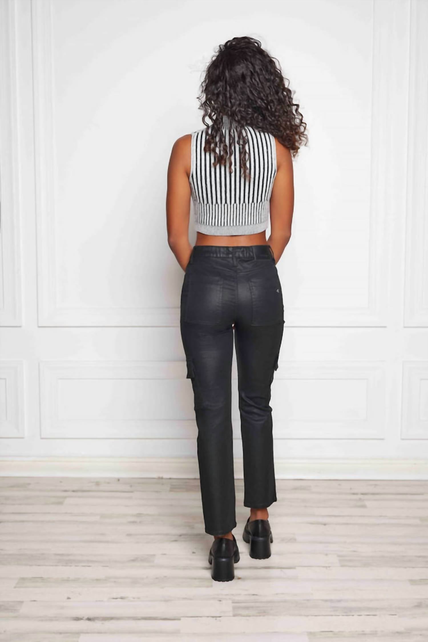 Hidden - Quinn High Waist Cargo Cigarette Jeans