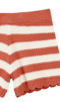 Miles The Label - Kids Striped Crochet Shorts