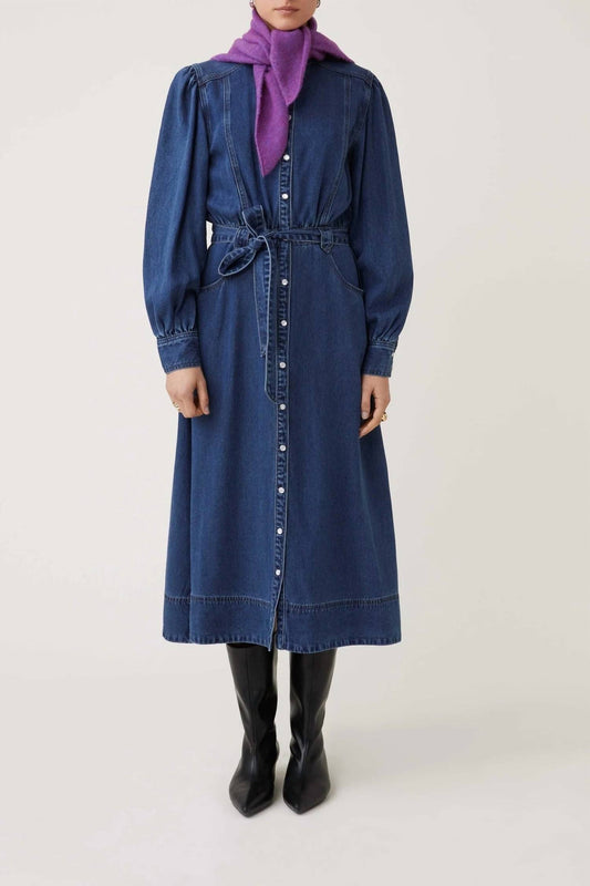 Suncoo - CHONA LONG SLEEVE DENIM SHIRTDRESS