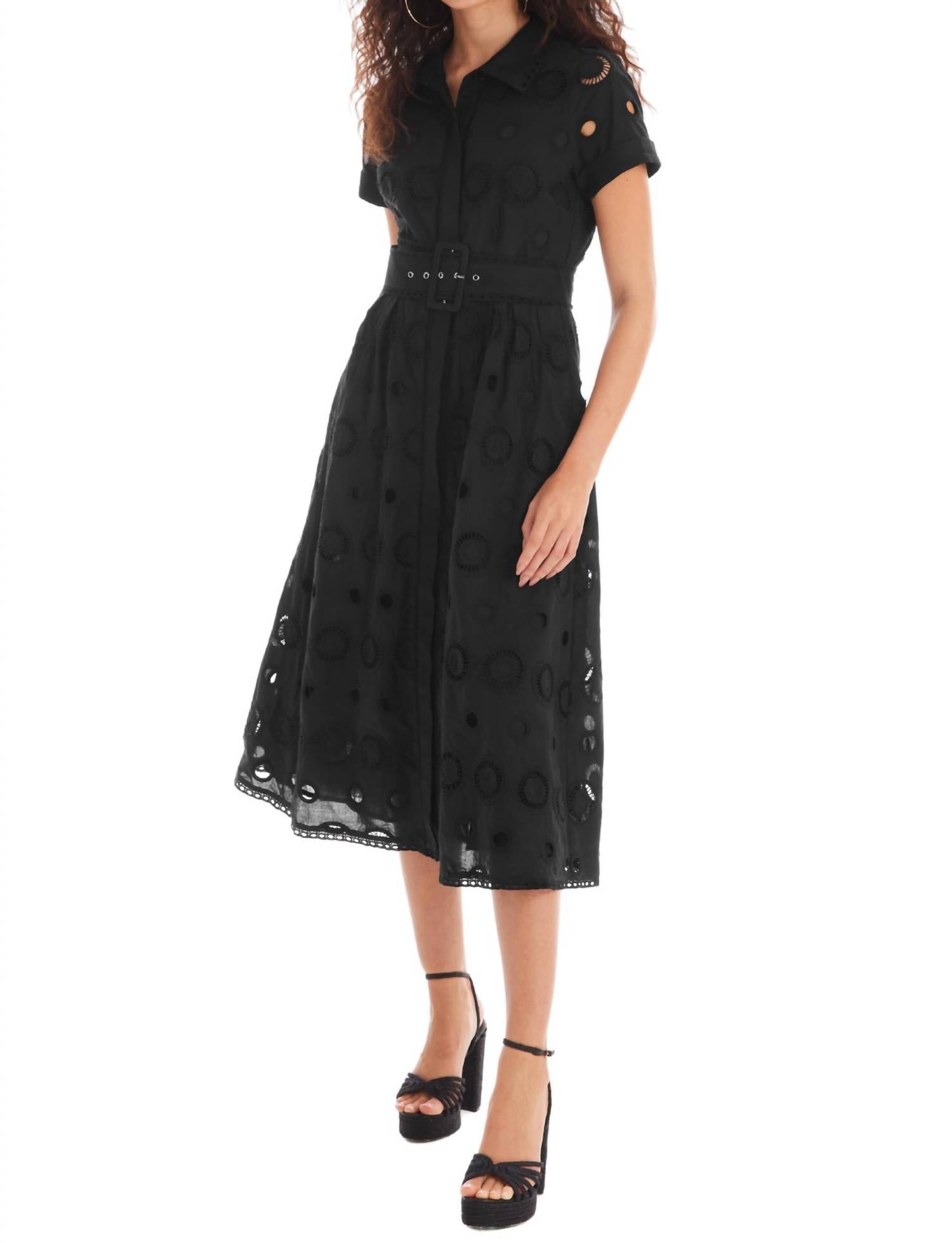 ALLISON NEW YORK Aiden Dress in black - women's dress - detail view