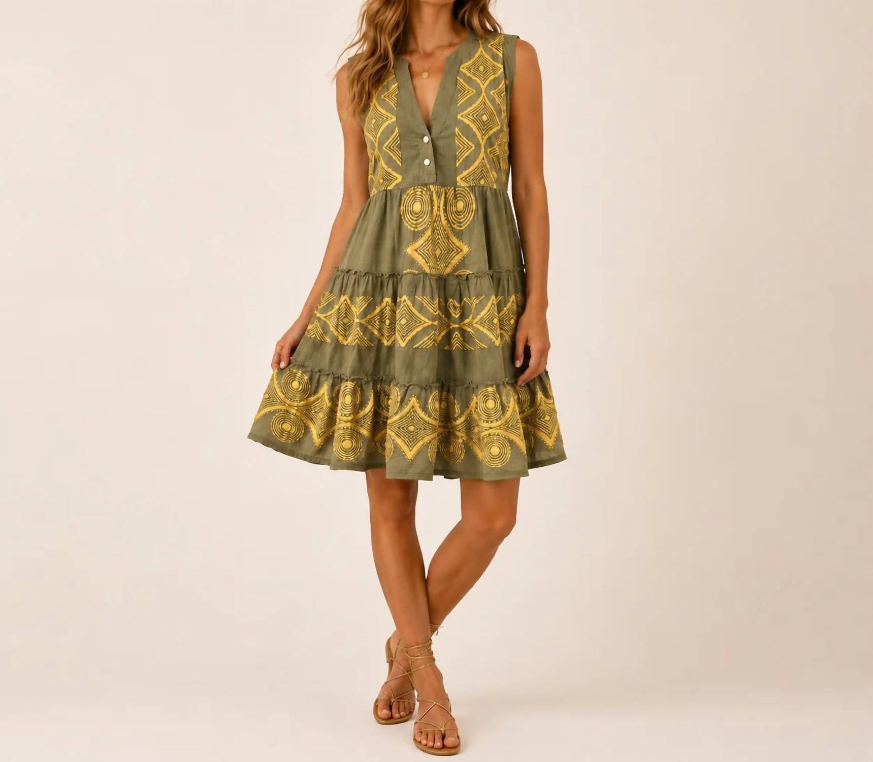 Mystery Resort - Seabreeze Embroidered Mini Dress