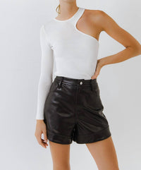 Endless Rose - Rhea One Shoulder Ribbed Top