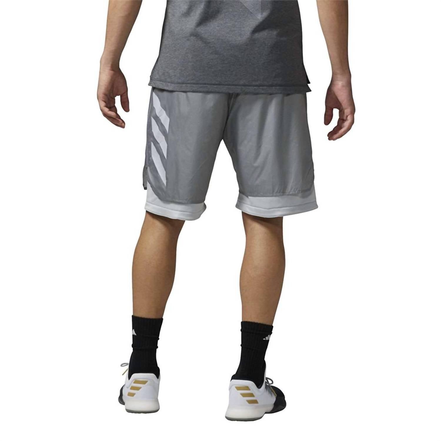 adidas Men's Harden Pull-on Shorts in gray - men's shorts - detail view