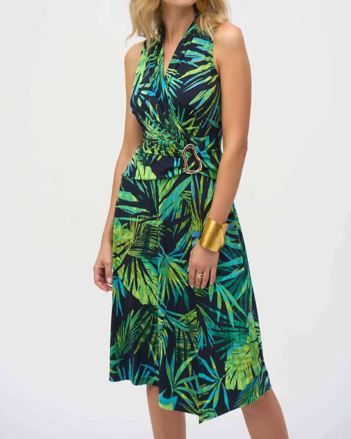 Joseph Ribkoff - Floral Sleeveless Wrap Dress