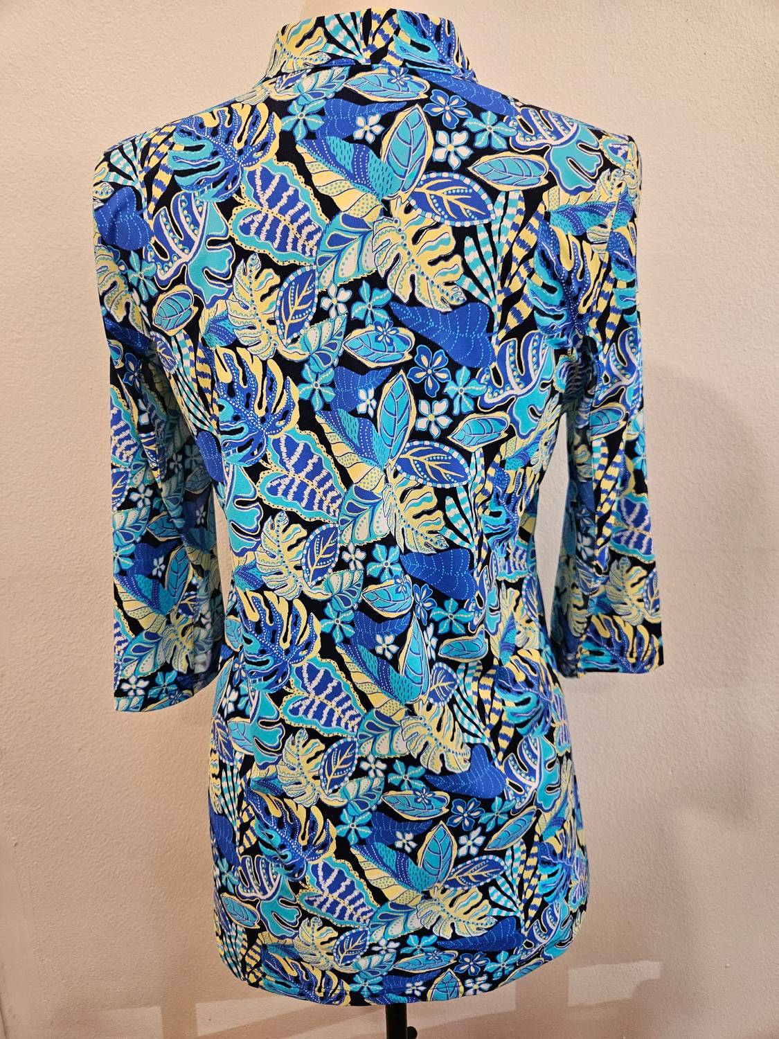 Lulu-B - Women's Quarter Sleeve Mesh Tunic Top