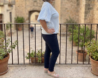 Made in Italy The Soft Statement Everyday Top in italy the soft statement everyday top in sky blue - women's blouse - alternate view