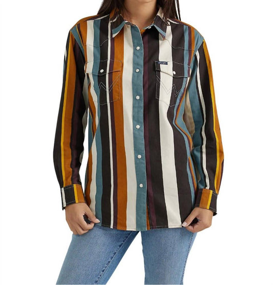 Wrangler - Brushpopper Stripe Cowboy Snap shirt