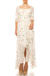 Maison Tara - Smocked Waist Midi Dress