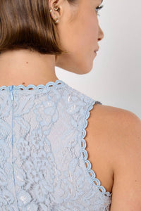 Apricot - High Neck Lace Dress