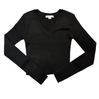 Hyfve - Women's Cropped Ribbed Sweater