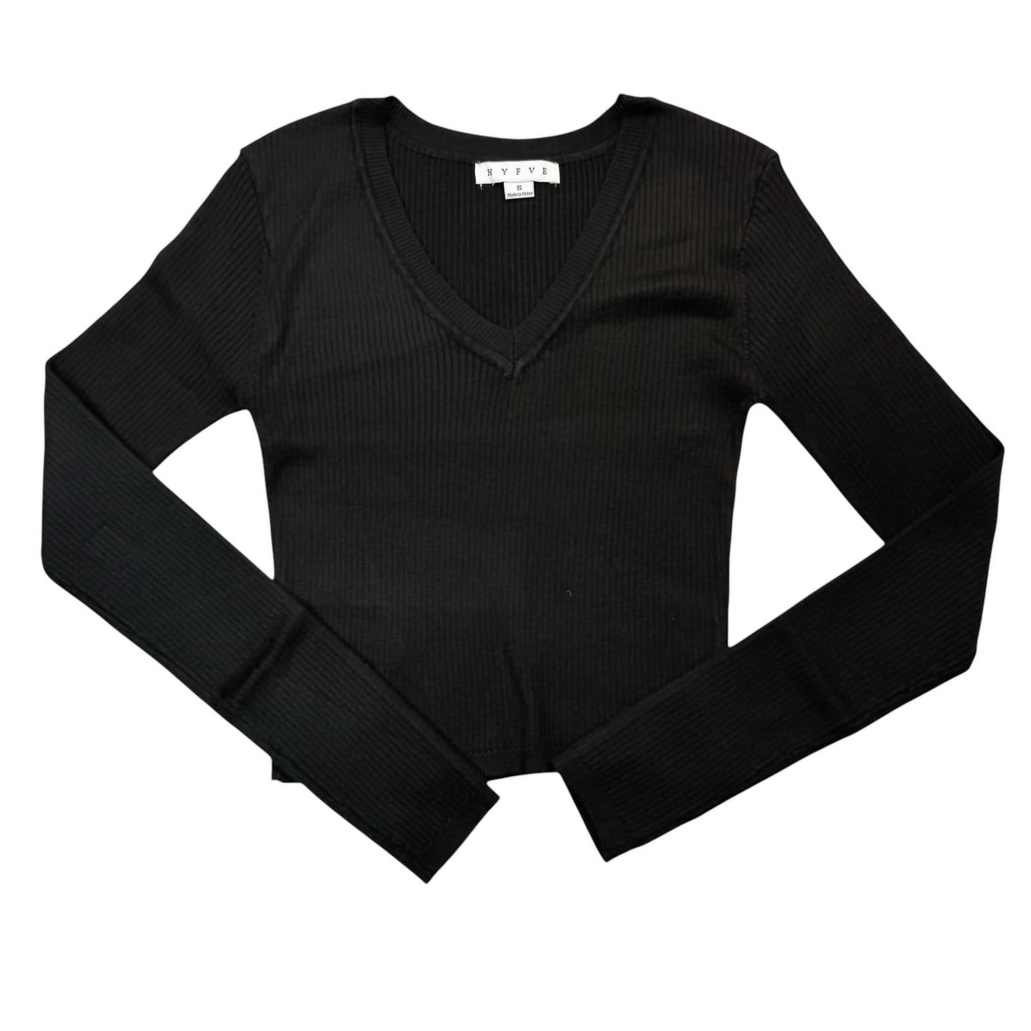 Hyfve - Women's Cropped Ribbed Sweater