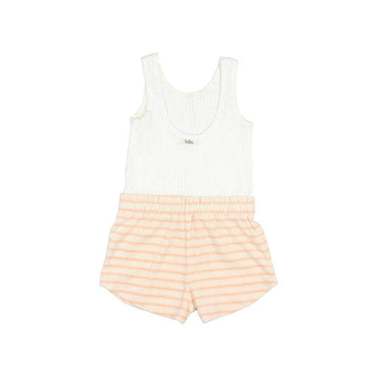 Búho - Girl's Terry Striped Jumpsuit