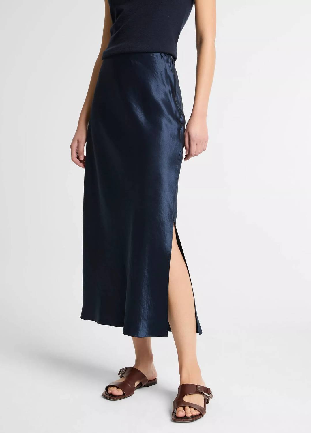 Vince - Side Slit Slip Skirt