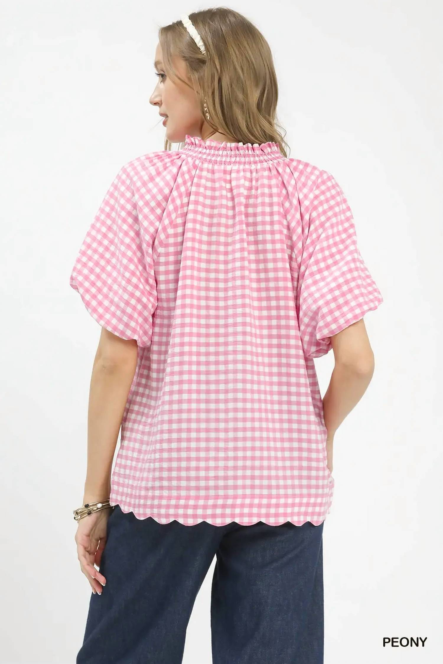 Umgee - Bubble Sleeve Blouse Top