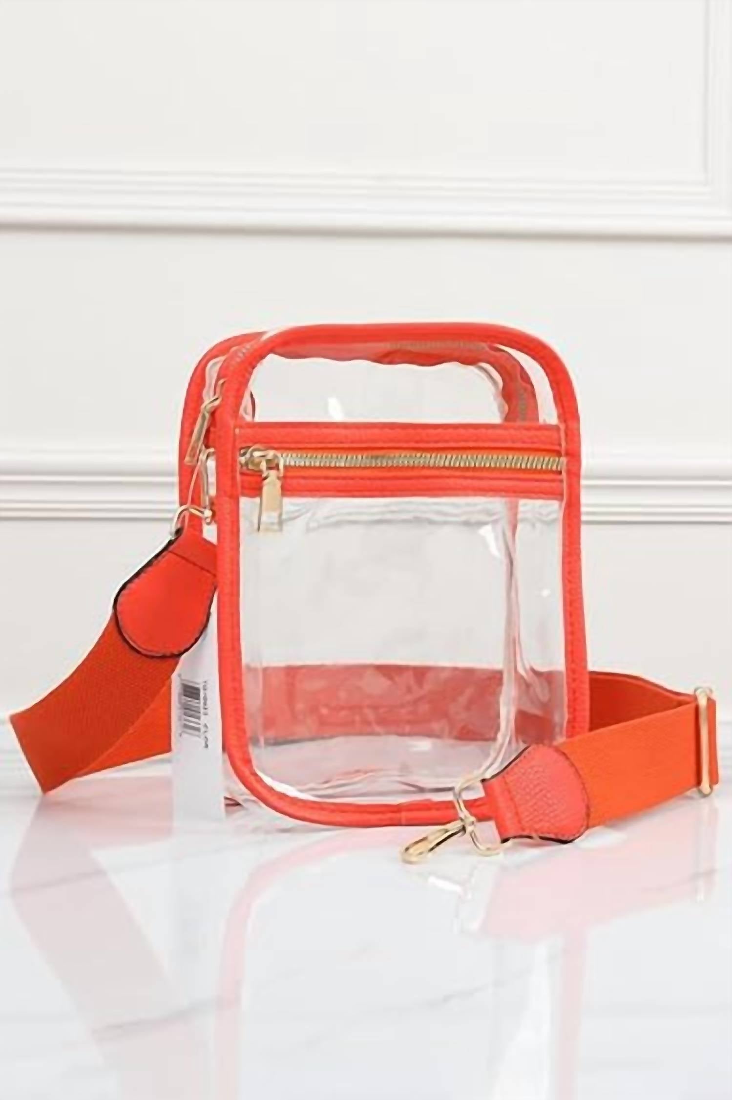 Queens Designs - Clear Square Crossbody Bag