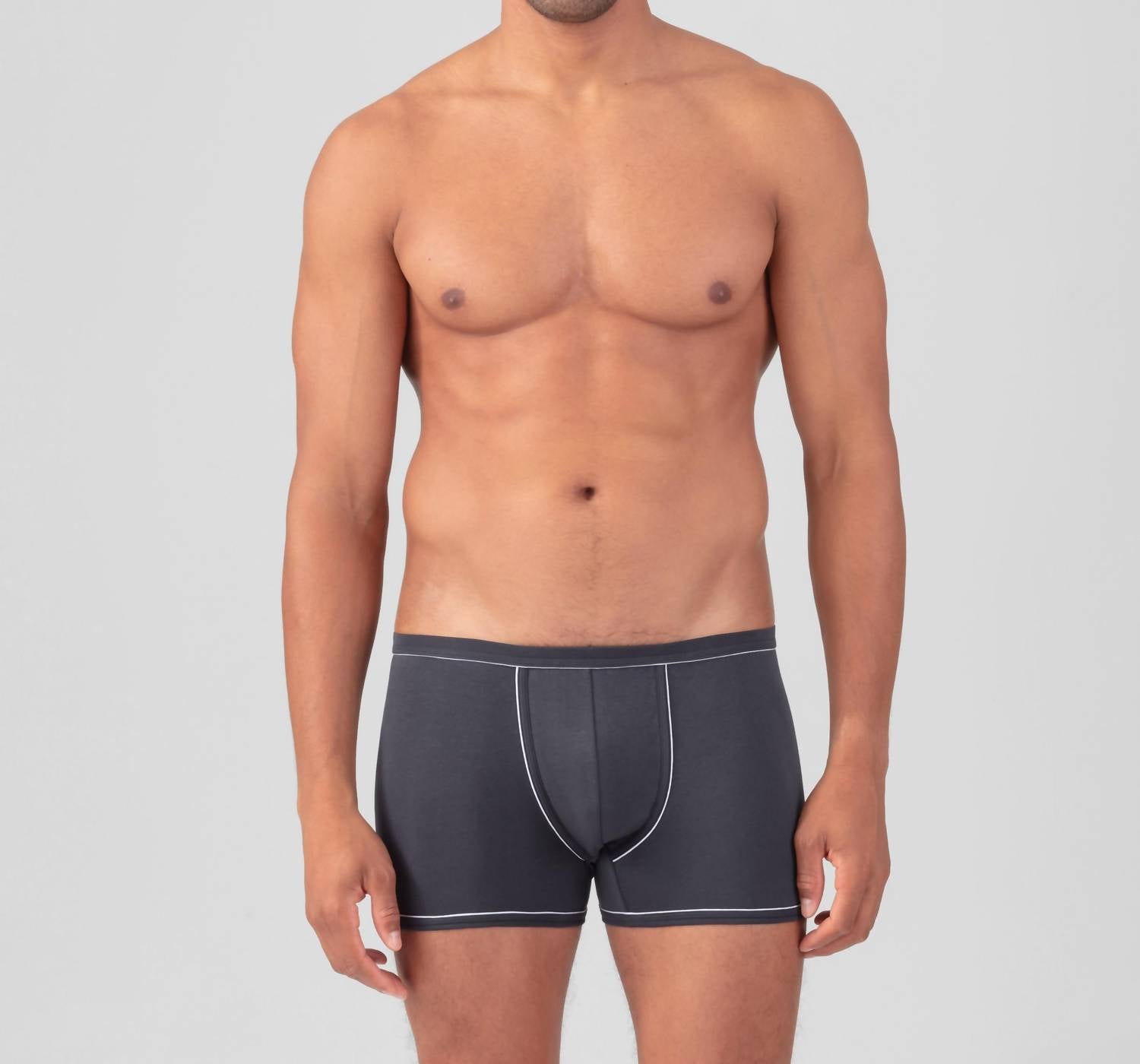 Ron Dorff Boxer Briefs With Piping in lava grey - men's item