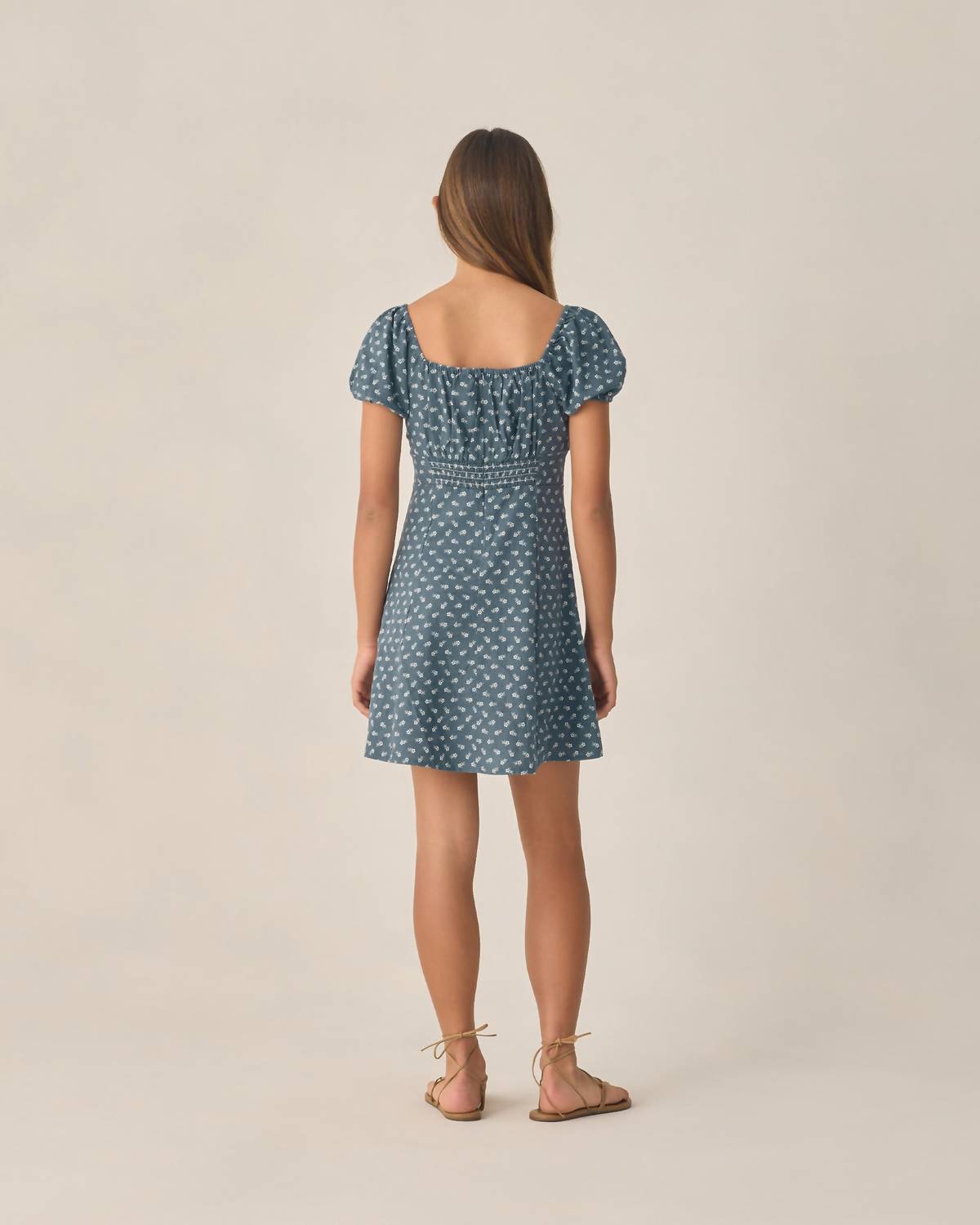 Rylee + Cru Ivy Dress in ditsy - kids' dress - detail view