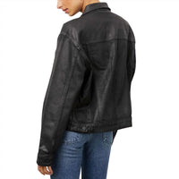 Rails Women's Mulholland Jacket in coated noir - women's jacket - detail view