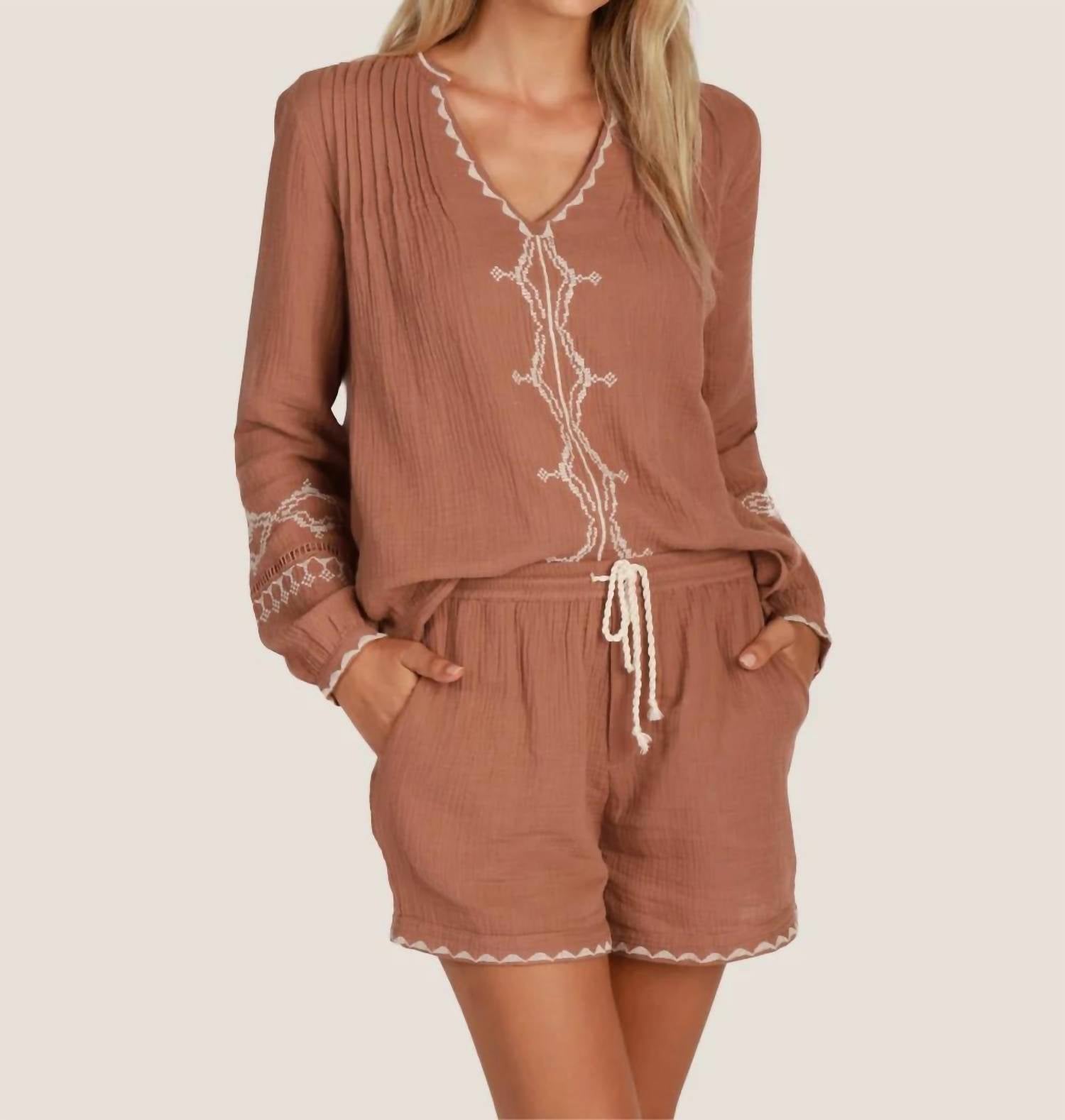 Dylan - Isabelle Tunic Top With Embroidery