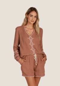 Dylan - Isabelle Tunic Top With Embroidery