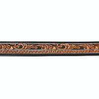 American Darling Women's Tooled Leather Western Belt in black and brown - women's accessory - alternate view