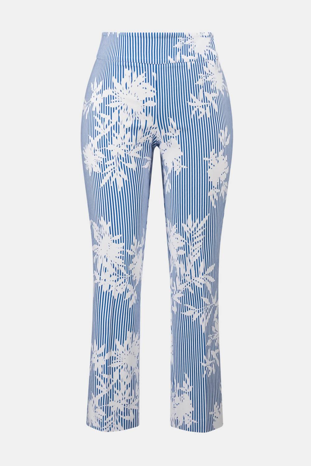 Joseph Ribkoff Millenium Printed Straight Pants in vanilla blue - women's pants - view 4