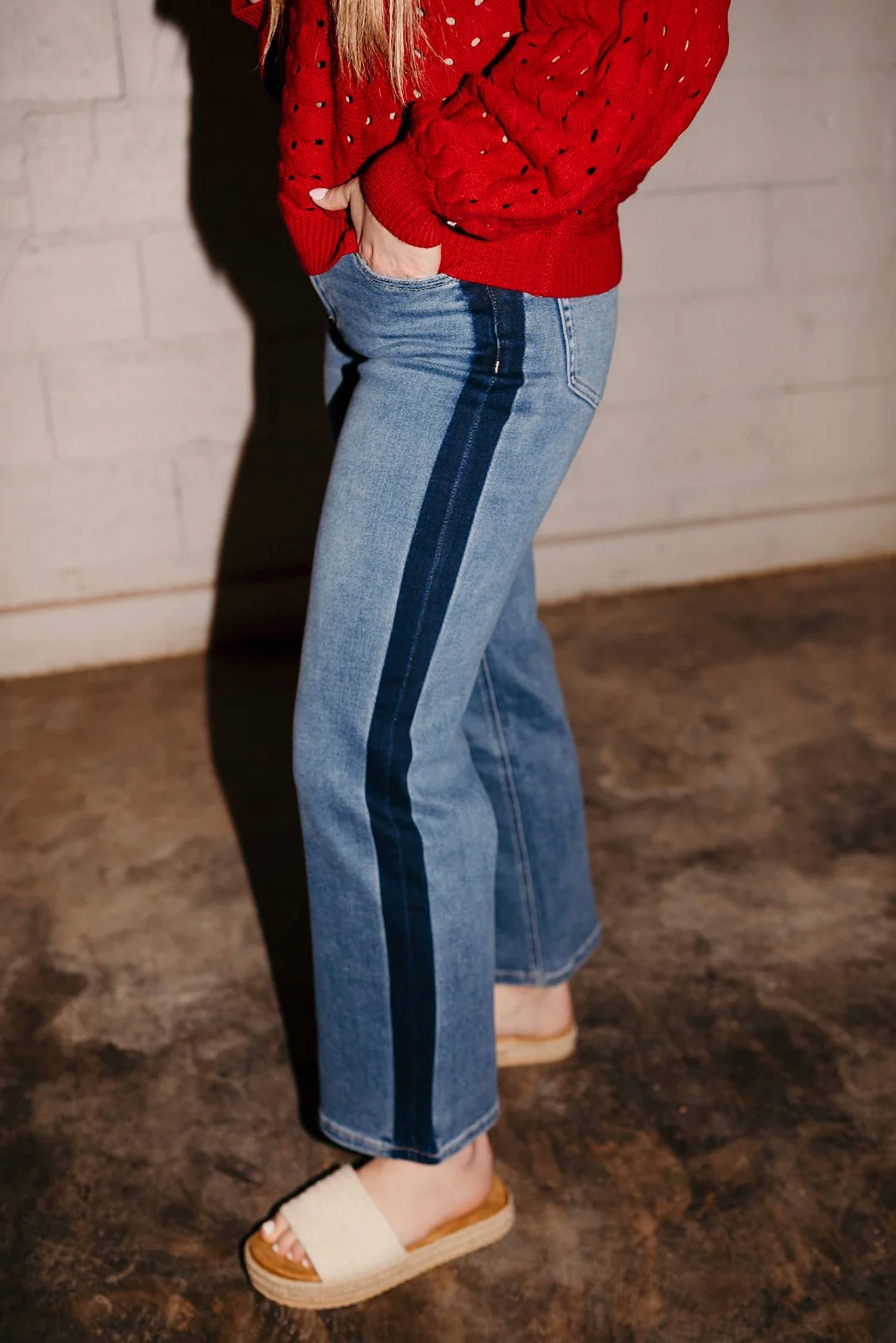 Elan - Track Jeans With Stripe