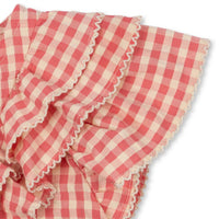 Konges Sløjd Kim Frill Check Shirt in flamingo pink - kids' blouse - view 7