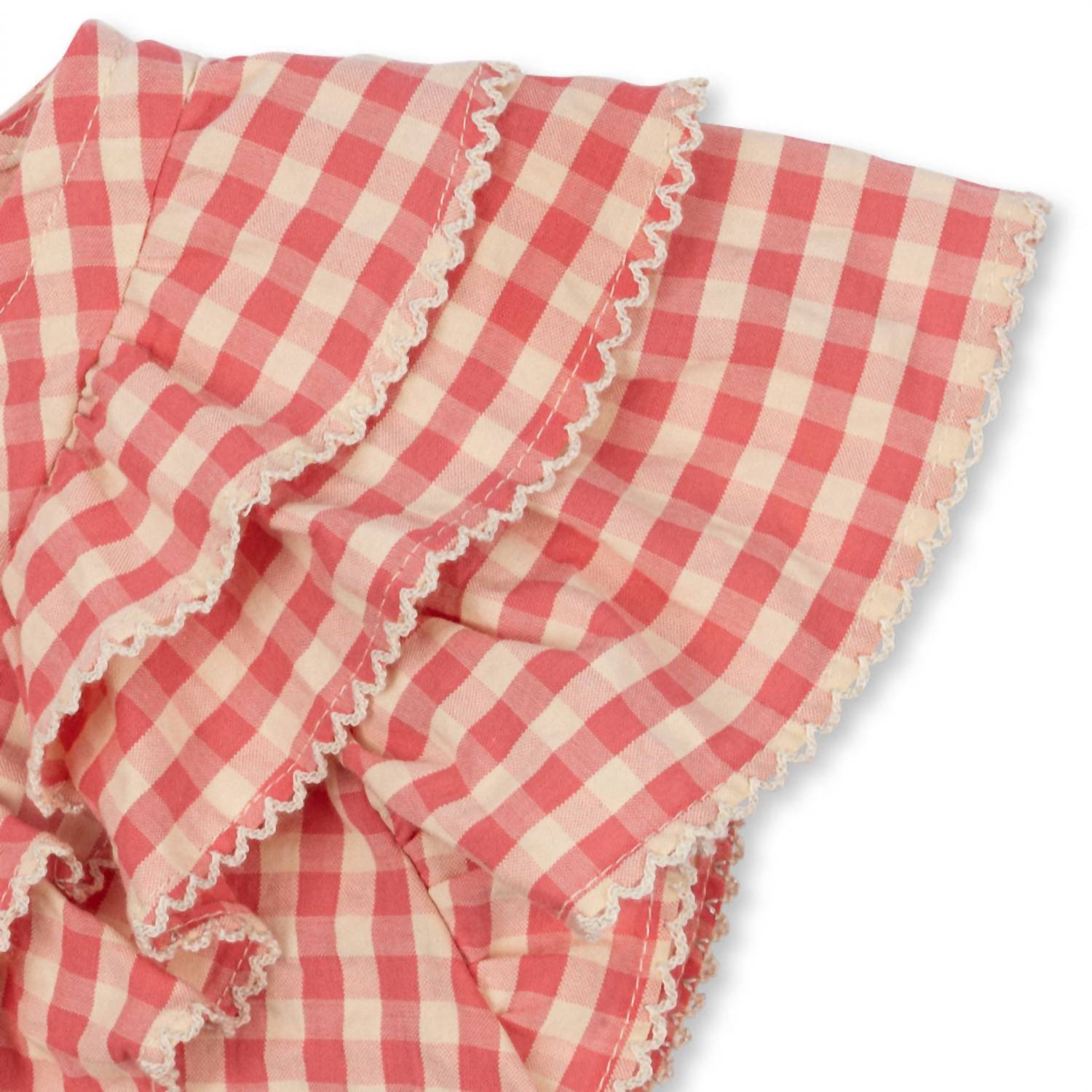 Konges Sløjd Kim Frill Check Shirt in flamingo pink - kids' blouse - view 7