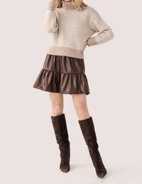 Thml - Tiered Leather Skirt