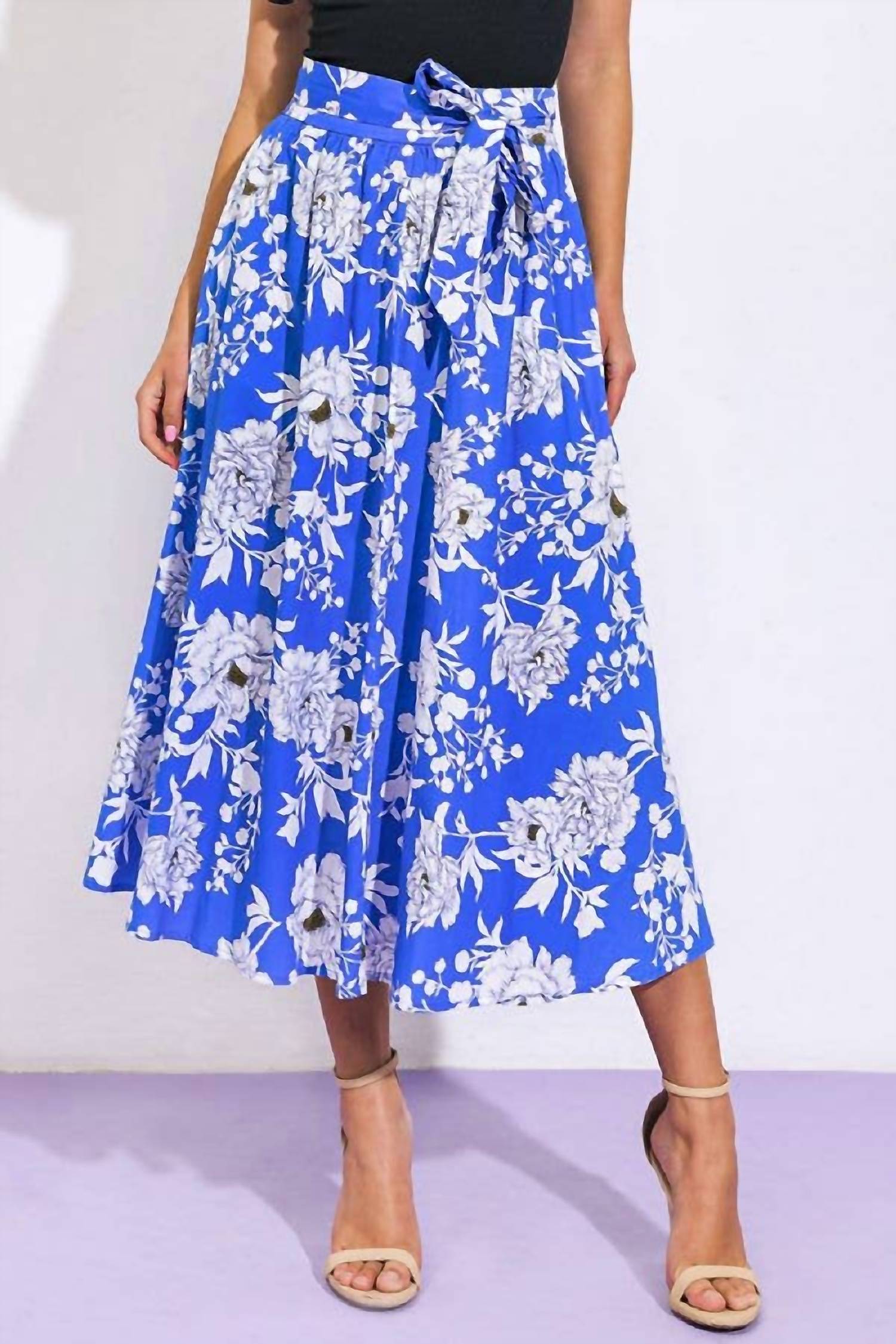 Flying Tomato - Printed Poplin Skirt