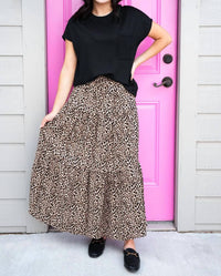 Les Amis - Three Layered Animal Printed Skirt