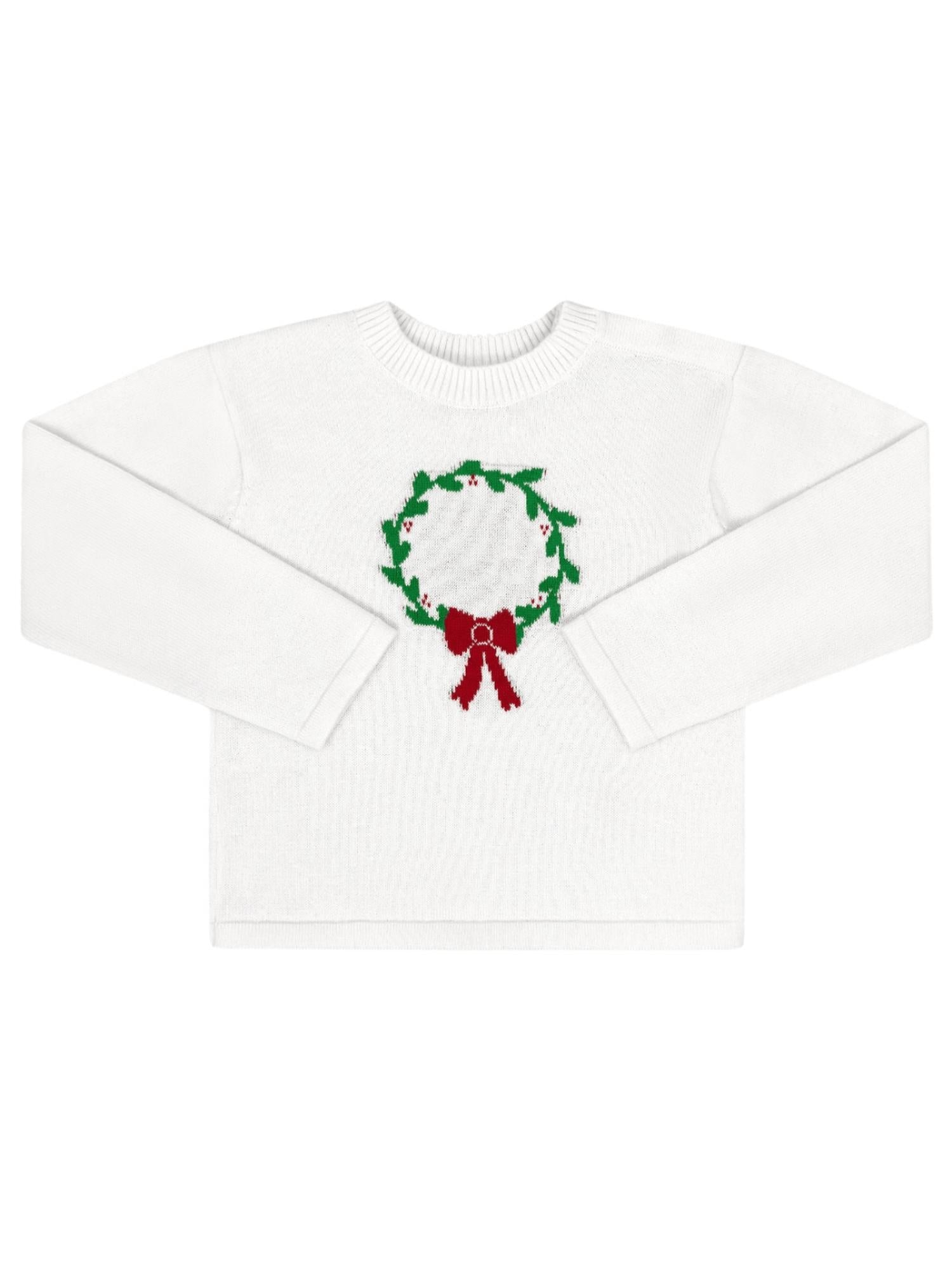 Lullaby Set - Girl's Cozy Up Wreath Sweater