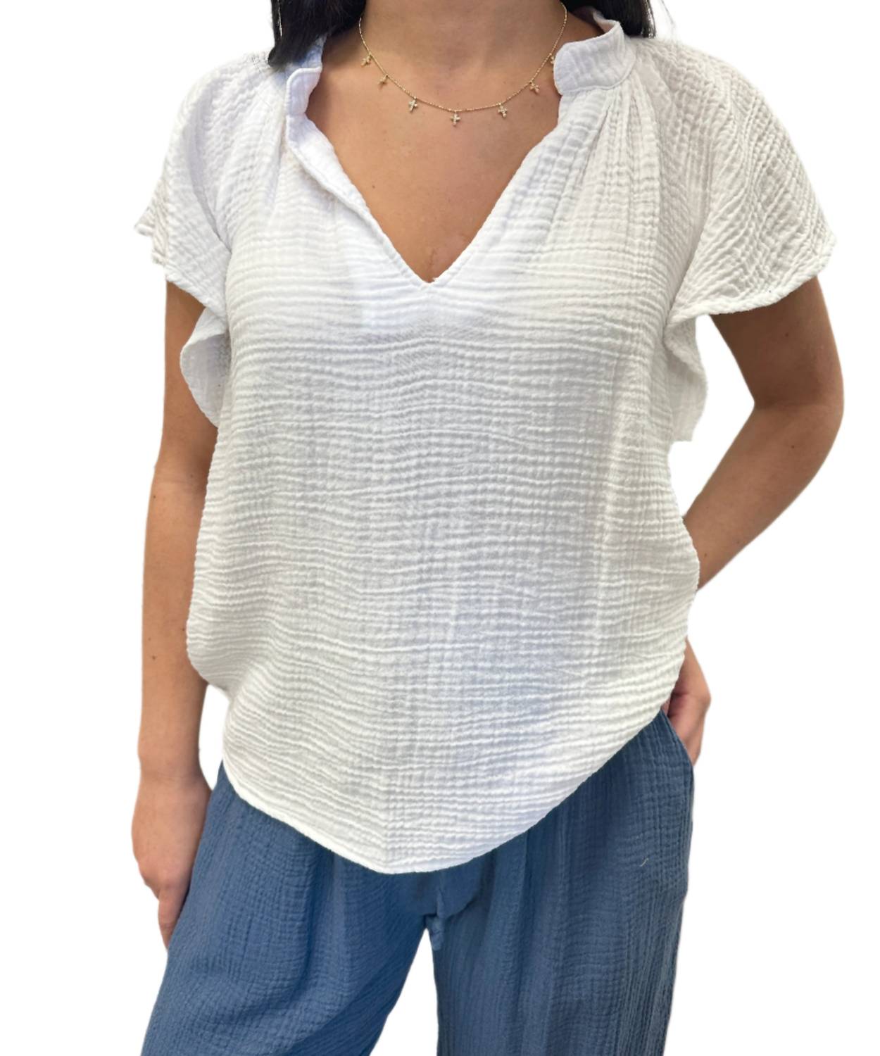 Red Haute - Flair Sleeve Tank