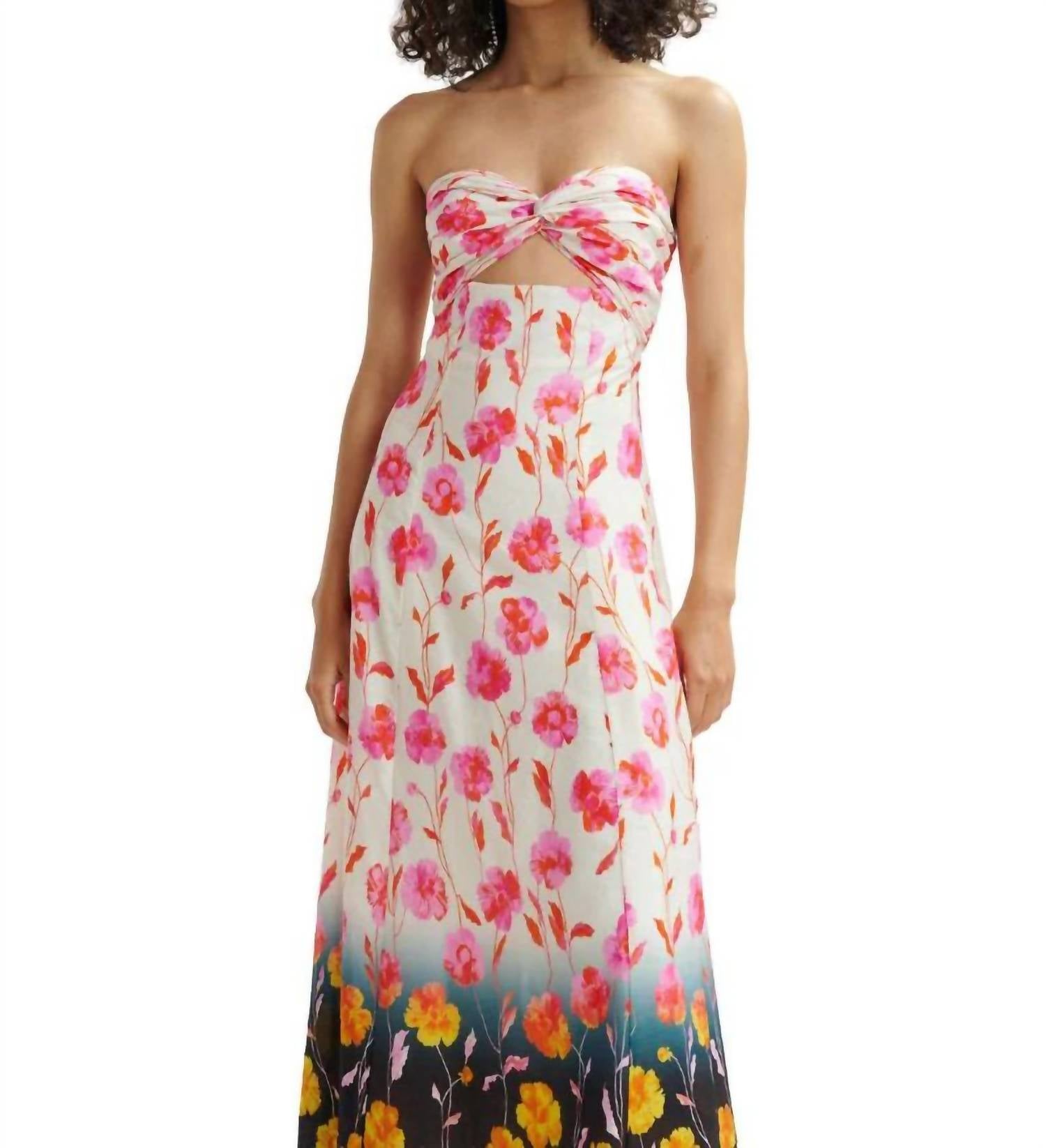 ESSENTIEL ANTWERP Heorgia Strapless Midi Dress in fairy tale - women's dress - view 4