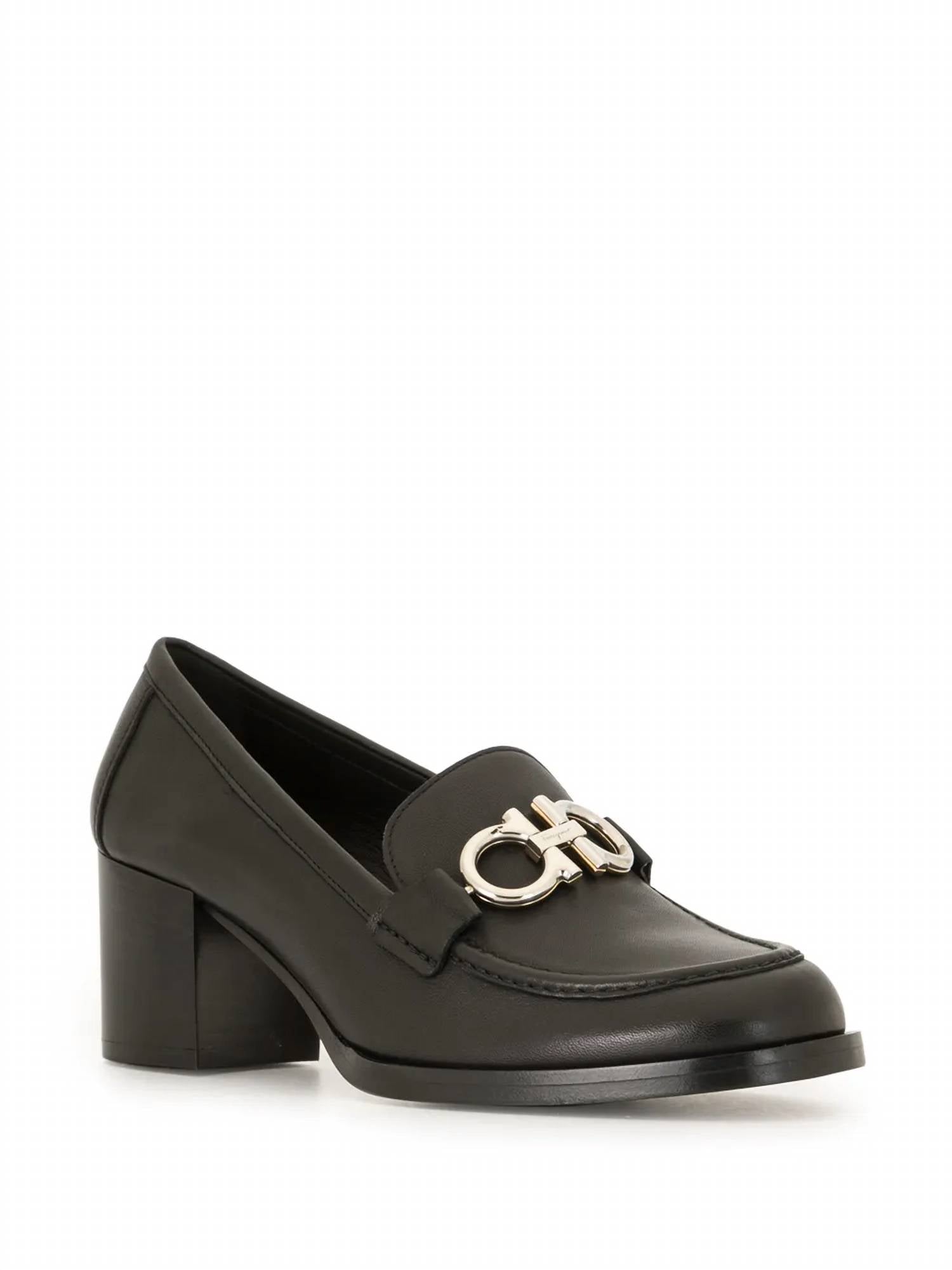 Salvatore Ferragamo - Women's Gancini Buckle Chunky Heel Loafers